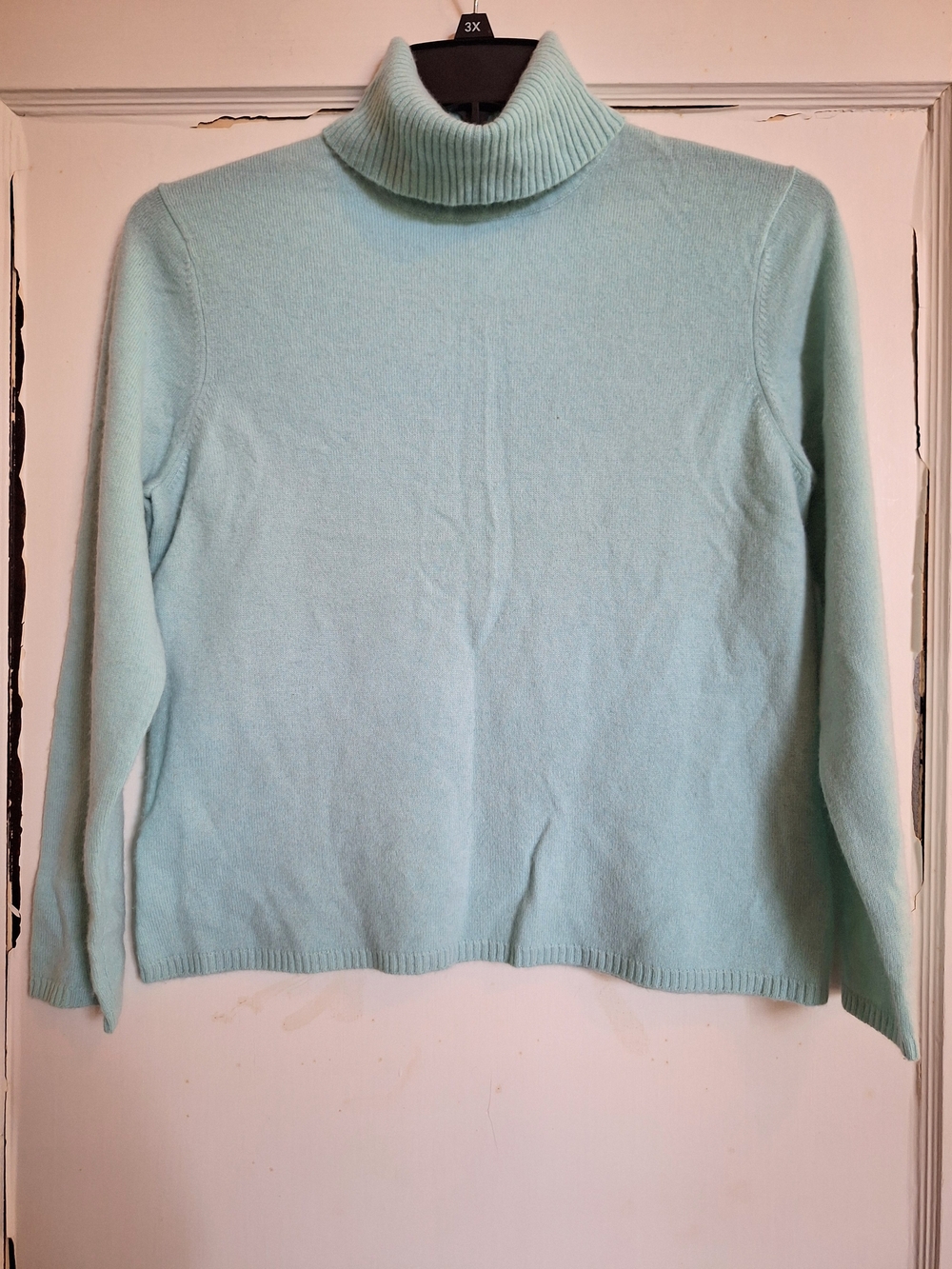 Vintage Pursuits, ltd. Womens 100% Cashmere Turtleneck Long Sleeve Mint  Sz L